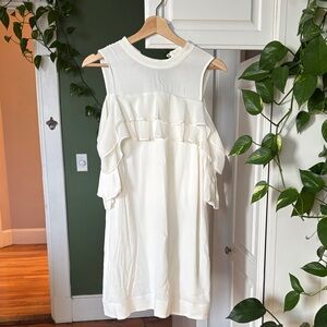 Avec Les Filles Ivory Layered Mini Dress